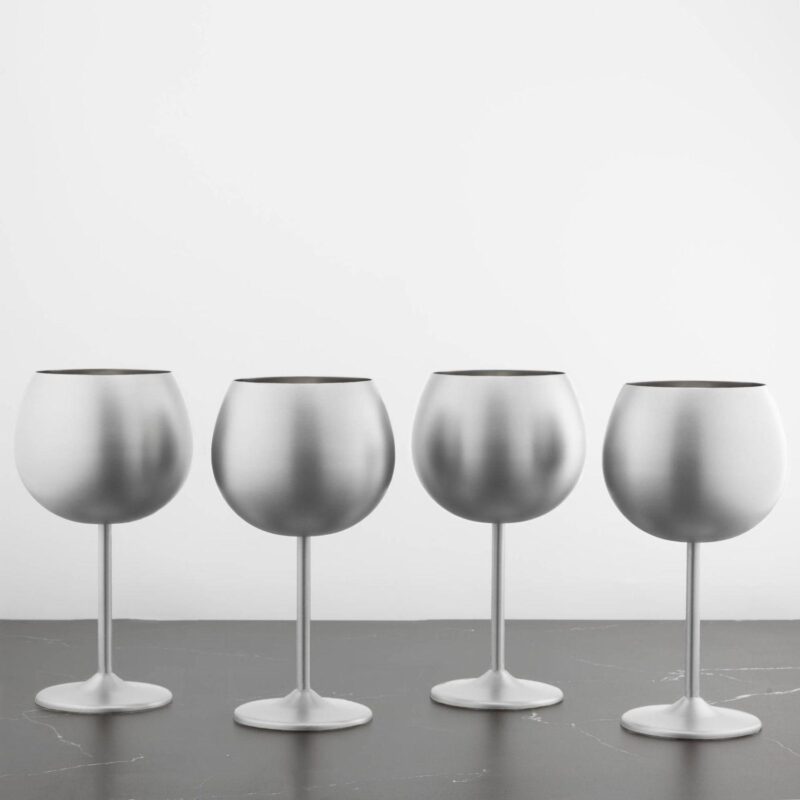 Cambridge 4-pc. Stainless Steel Wine Glass Set - Image 2