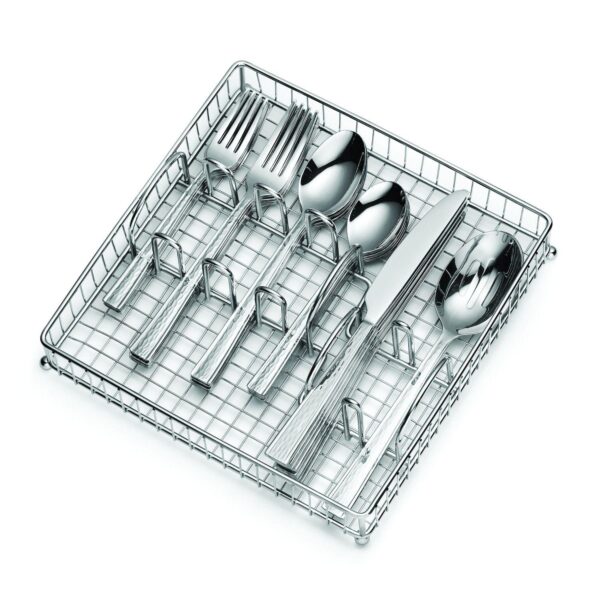 Cambridge Cormac Mirror 42-pc. Flatware Set with Chrome Storage Tray