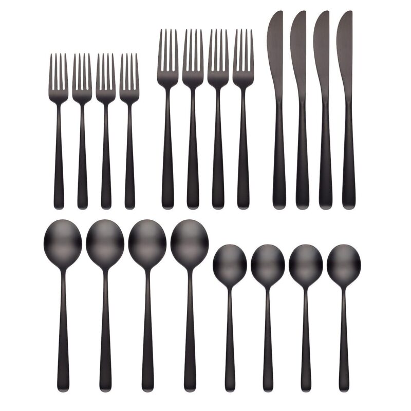 Cambridge Lorenn Black Satin 20-pc. Flatware Set - Image 3