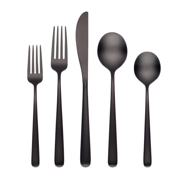 Cambridge Lorenn Black Satin 20-pc. Flatware Set