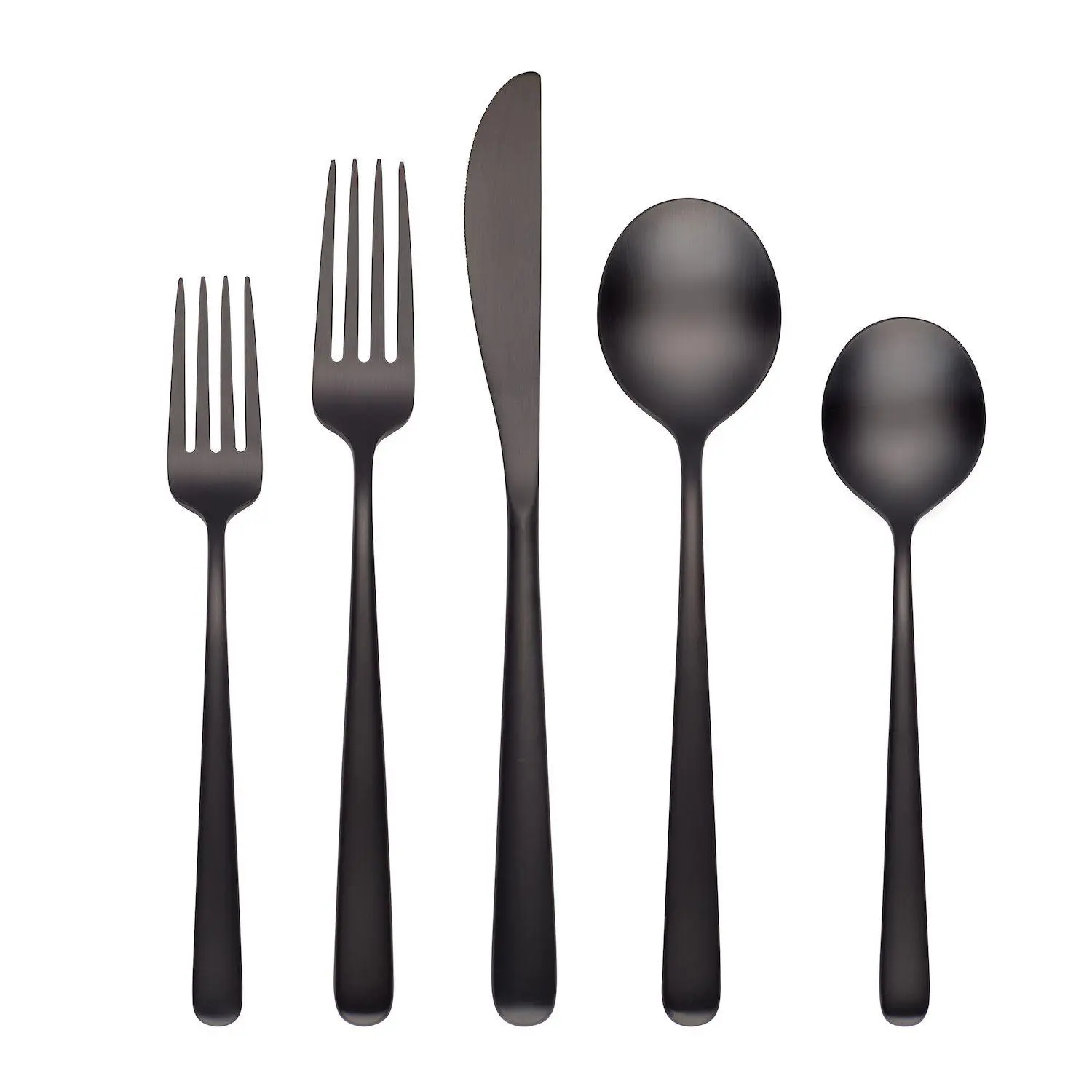 Cambridge Lorenn Black Satin 20-pc. Flatware Set 1 Cambridge Lorenn Black Satin 20-pc. Flatware Set