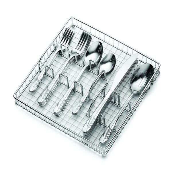 Cambridge Rasta Sand 42-pc. Flatware Set with Chrome Storage Tray