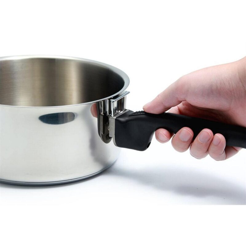Camco 7 Piece Stainless Steel Cookware Nesting Set w/Handle and Storage Strap - Image 6