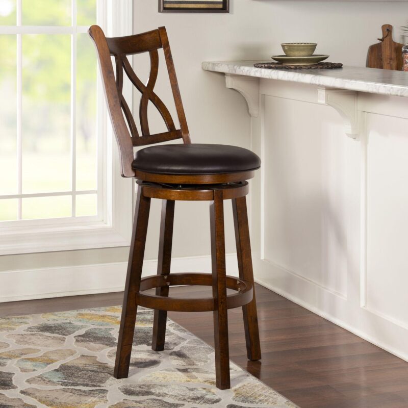Carmen Big and Tall 360 Degree Swivel Bar Stool - Image 2