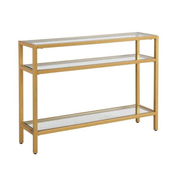 Carolina Living Chrysalis 3 Tier Gold Finish Console Table