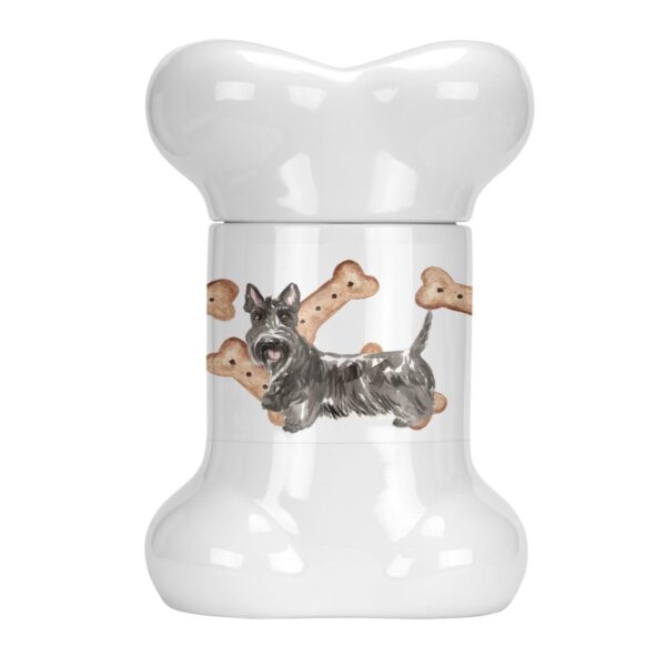 Carolines Treasures CK2329BSTJ Scottish Terrier Bone Shaped Treat Jar, , multicolor