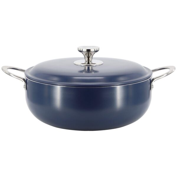 Cartagena 7.4 Quart Nonstick Aluminum Caldero with Lid in Blue