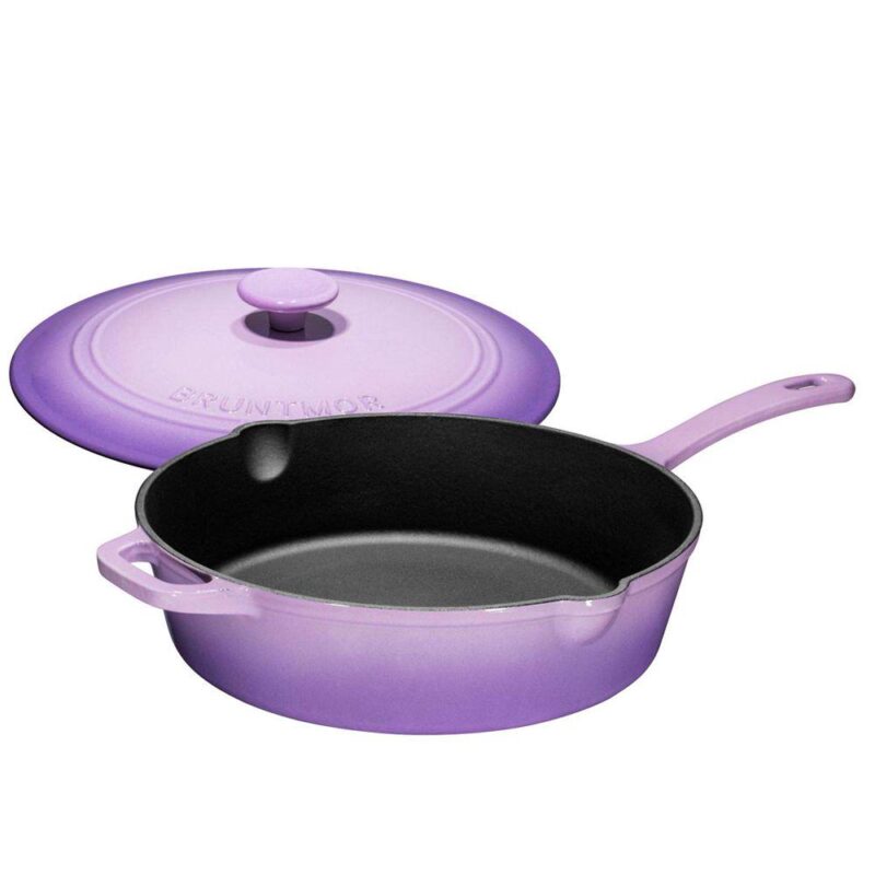 Cast Iron Saute Pan With Lid, Oven Safe Cast Iron Skillet, Nonstick Cookware For Casserole Dish - Image 12
