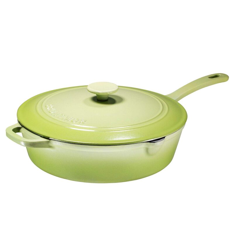 Cast Iron Saute Pan With Lid, Oven Safe Cast Iron Skillet, Nonstick Cookware For Casserole Dish - Image 8