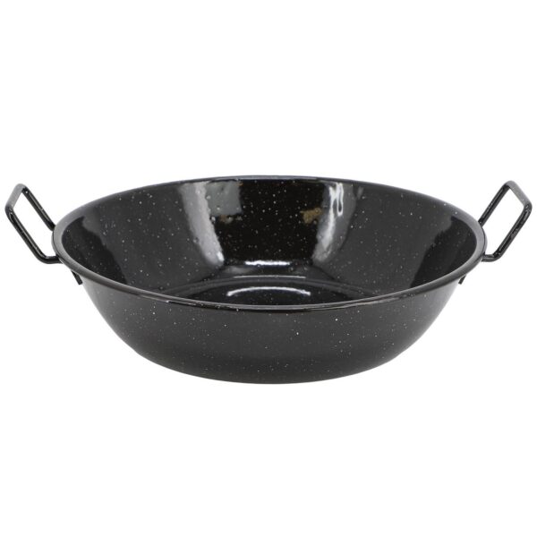 Castillo 12 Inch Enamel on Steel Paella Pan in Speckled Black