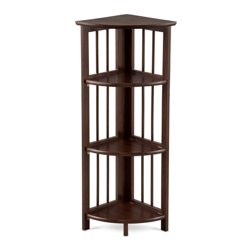 Casual Home 3-Shelf Folding Corner Bookcase - Image 9