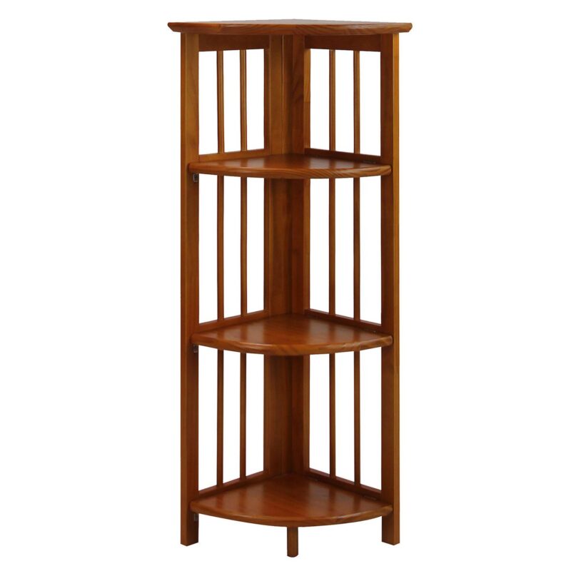 Casual Home 3-Shelf Folding Corner Bookcase - Image 8