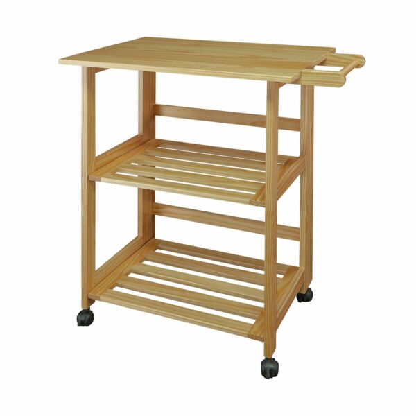 Casual Home Natural Finish Trek Folding Kitchen Cart