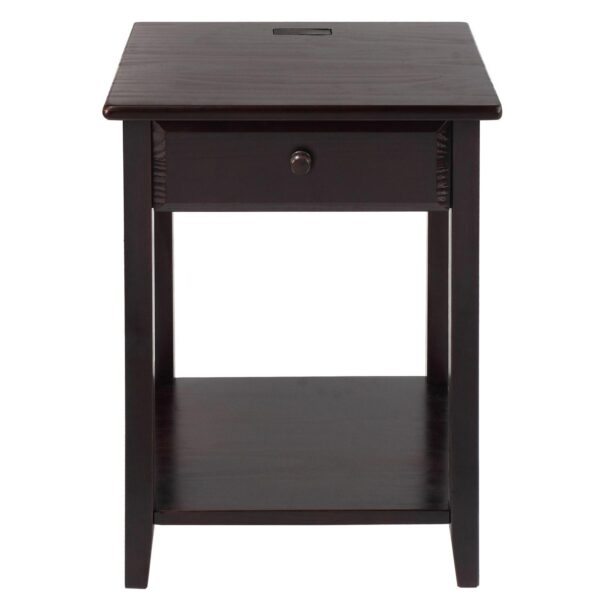 Casual Home Night Owl Nightstand with USB Port