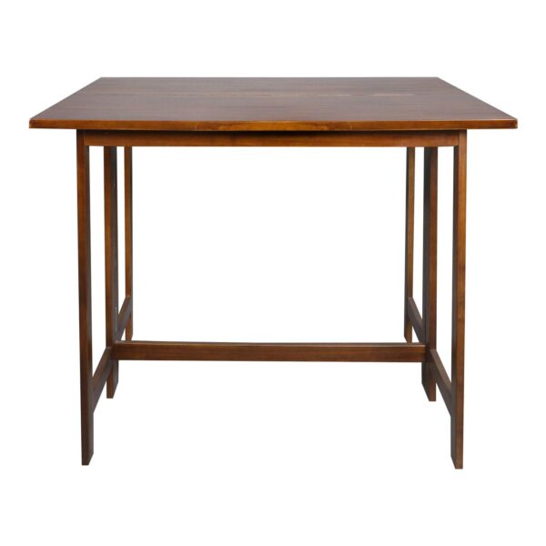 Casual Home Solid Wood Folding Console to Dining Convertible Table