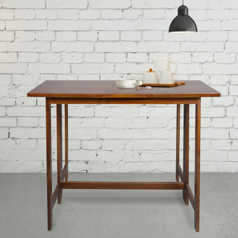 Casual Home Solid Wood Folding Console to Dining Convertible Table - Image 2