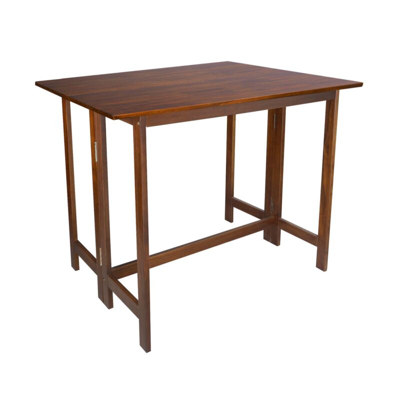 Casual Home Solid Wood Folding Console to Dining Convertible Table - Image 4