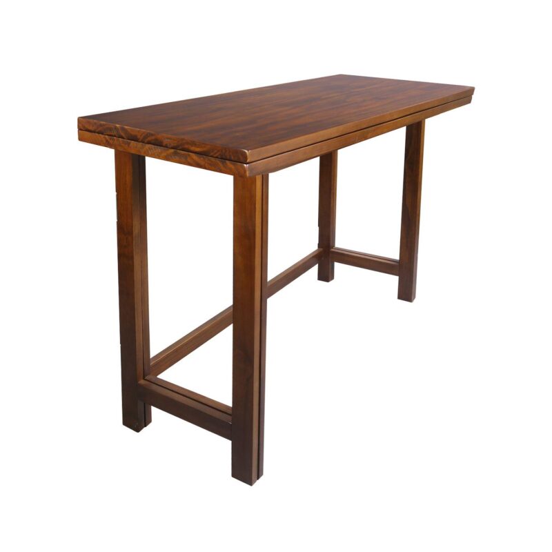 Casual Home Solid Wood Folding Console to Dining Convertible Table - Image 5