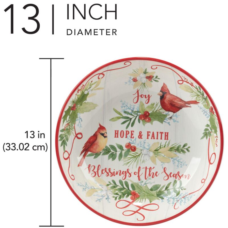 Certified International Winter Greens Serving Bowl - Image 3