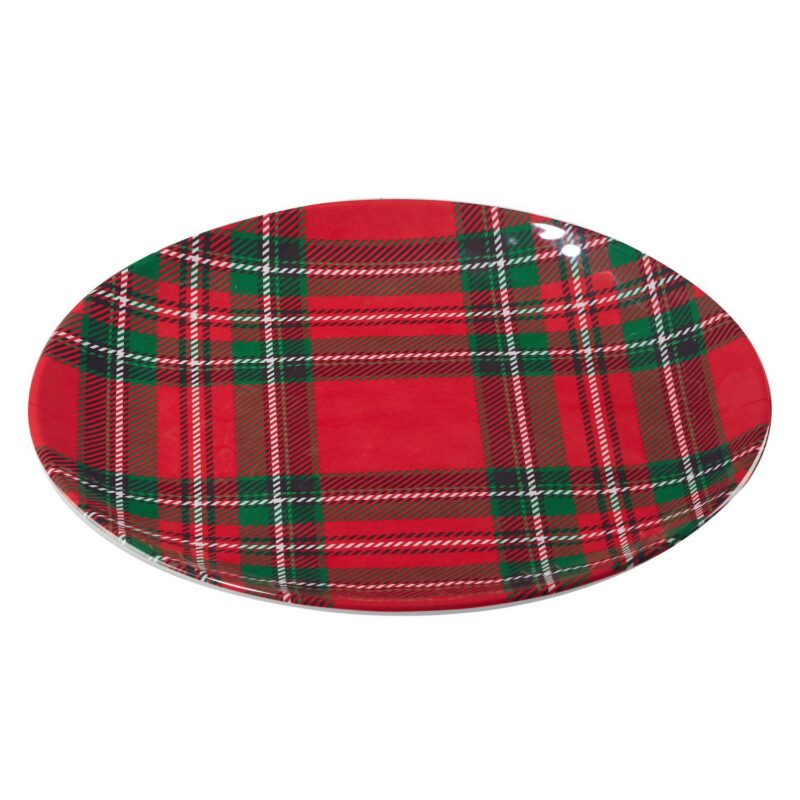 Certified International 2-Piece Christmas Plaid Platter Set - Image 3