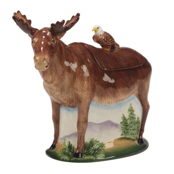 Certified International Mountain Summit 3D Moose Cookie Jar