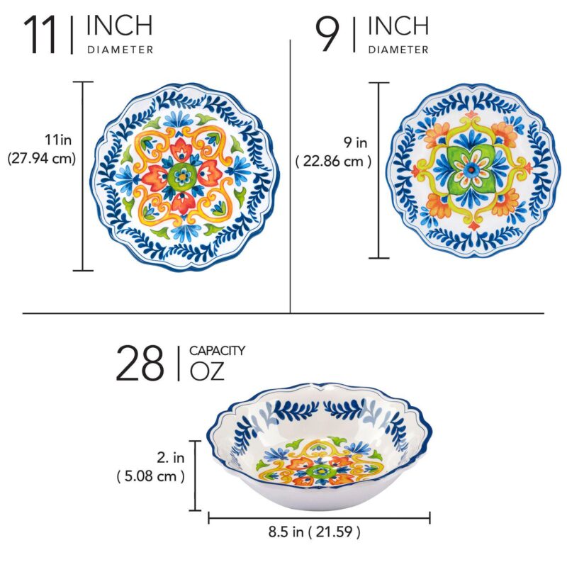 Certified International 12-Piece Flores Dinnerware Set - Image 4