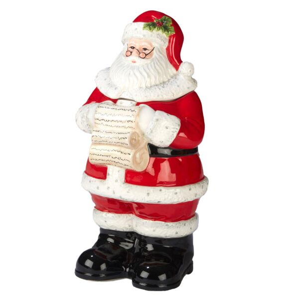 Certified International Holiday Wishes Santa Cookie Jar