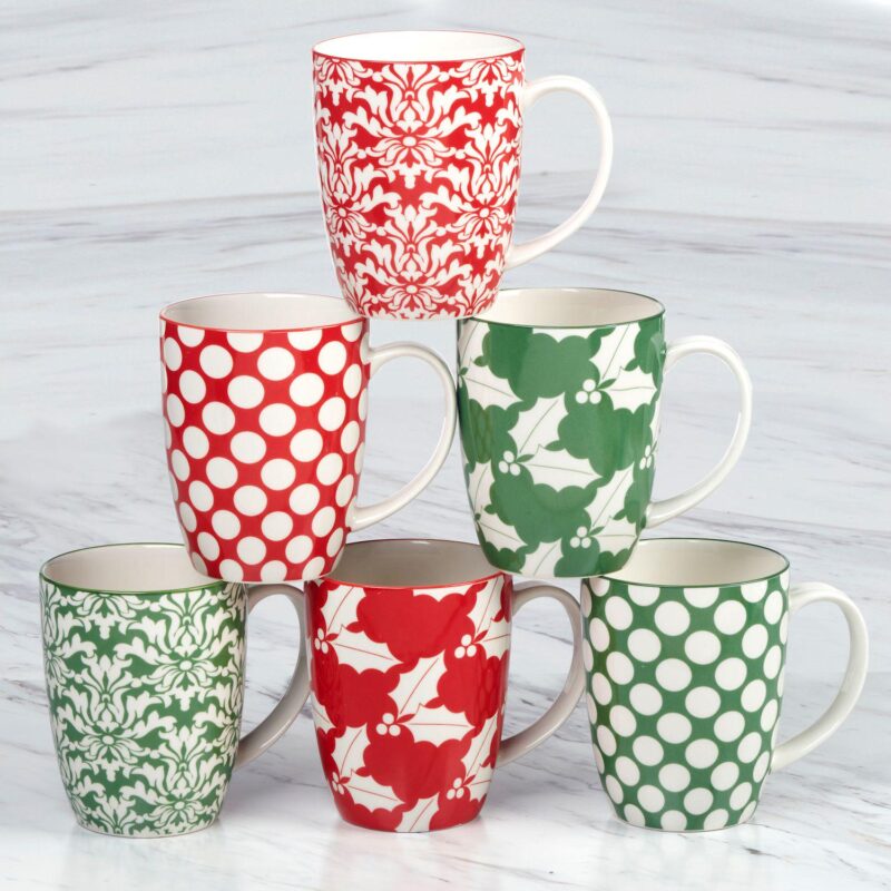 Certified International Set of 6 Winter Medley Mugs - Image 8