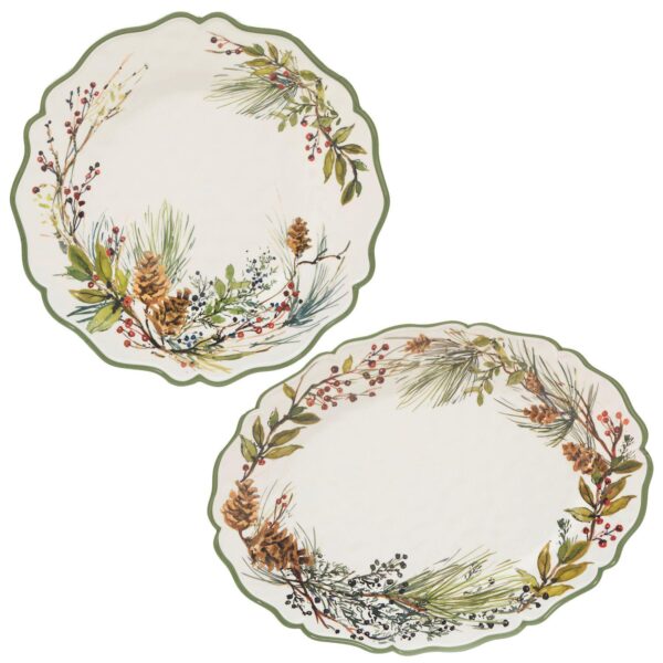 Certified International Winters Forest 2-pc. Platter Set