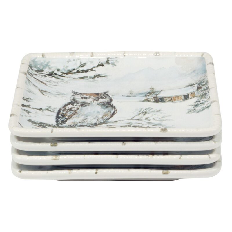 Certified International Winters Frost 4 Canape plates Set - Image 2