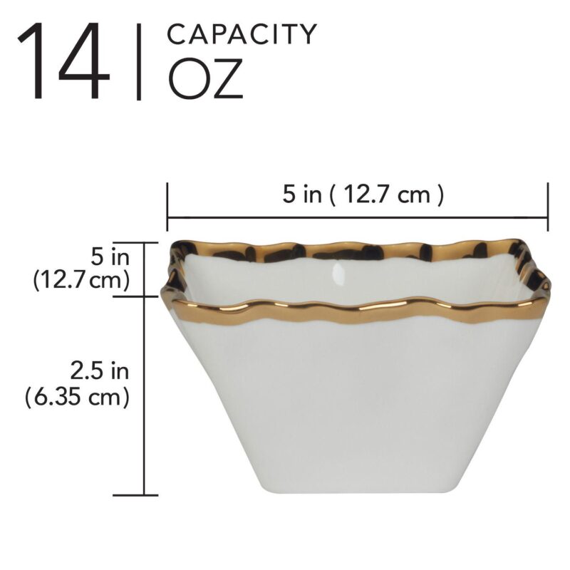 Certified International Regency Gold 4 pc Snack Bowl Set - Image 4