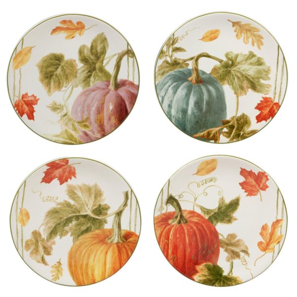 Certified International Autumn Harvest 4-pc. Dessert Plate Set