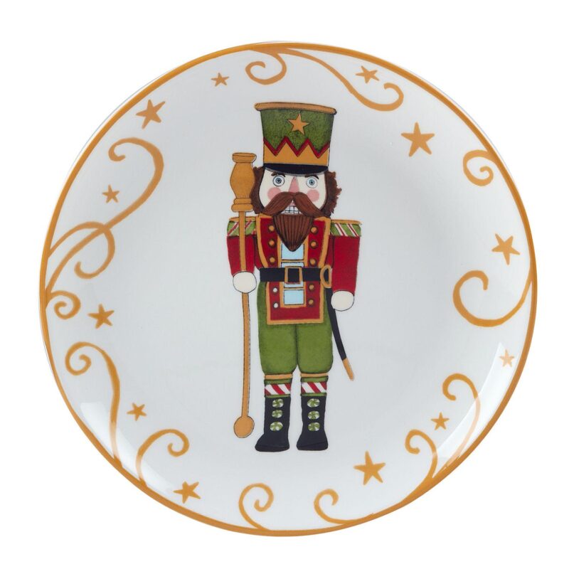 Certified International Holiday Magic Nutcracker 4-pc. Dessert Plate Set - Image 2