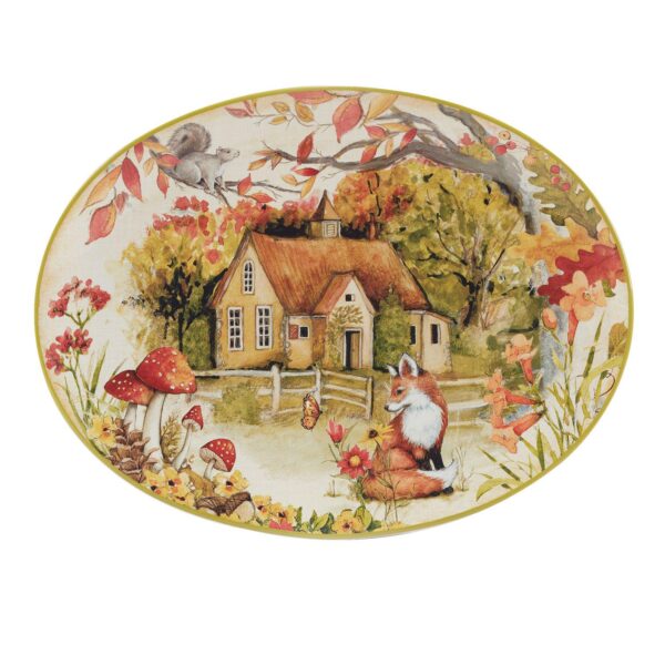 Certified International Woodland Critters Oval Platter