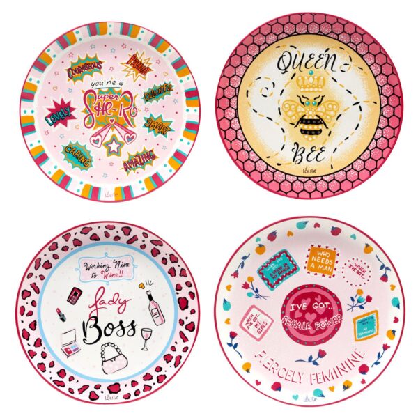 Certified International Lolita Lady Boss 4-pc. Dessert Plate Set