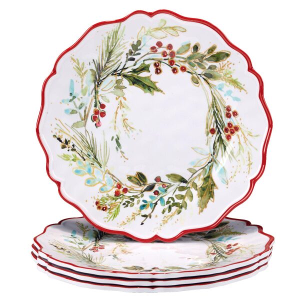 Certified International Christmas Gatherings 4 pc Dinner Plate Set