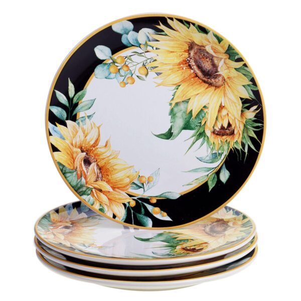 Certified International Sunflower Fields 4-piece Dinner Plate Set