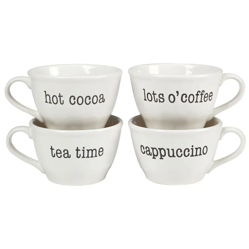 Certified International Just Words 4-pc. Jumbo Cup Set