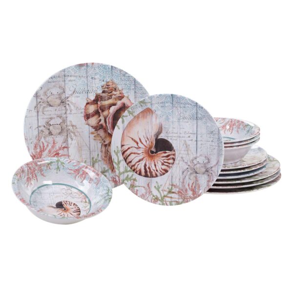 Certified International Sanibel 12-piece Melamine Dinnerware Set