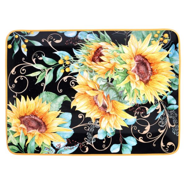 Certified International Sunflower Fields Rectangle Serving Platter