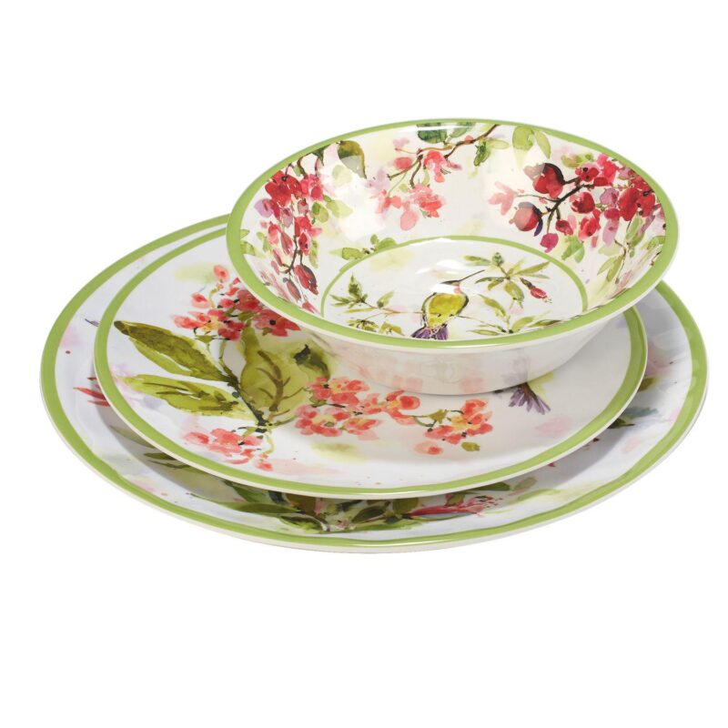 Certified International 12-Piece Hummingbird Dinnerware Set - Image 3