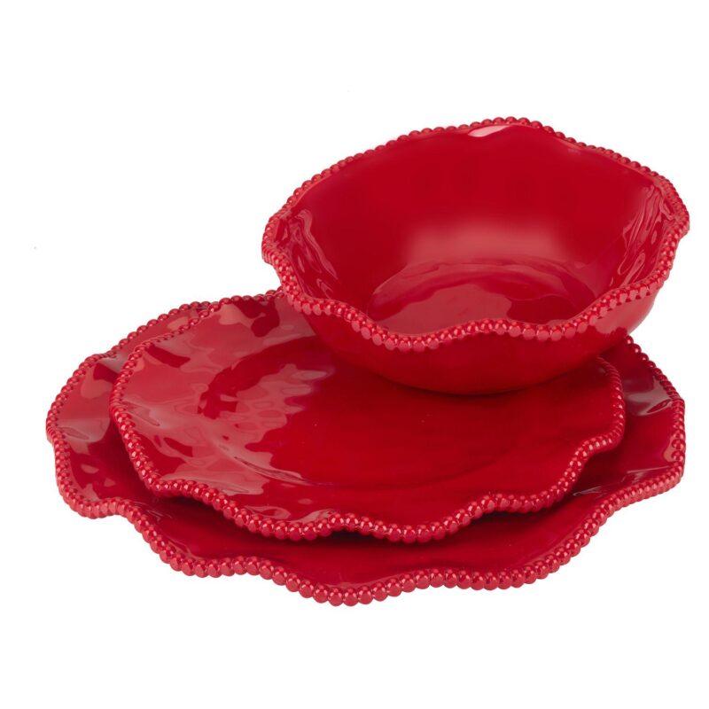 Certified International Perlette Red 12-pc. Dinnerware Set - Image 3