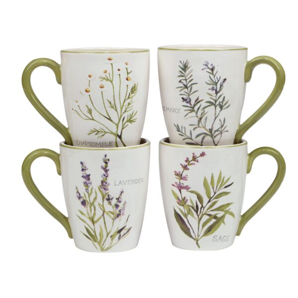 Certified International Fresh Herbs 4-pc. Mug Set