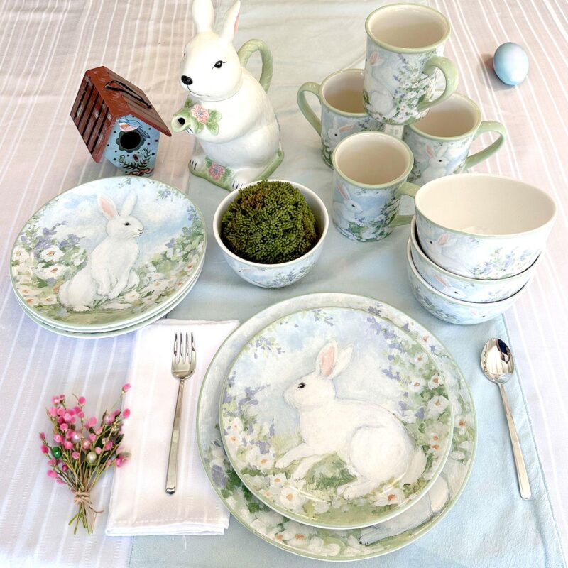Certified International Easter Morning Set of 4 Dessert Plates - Image 2