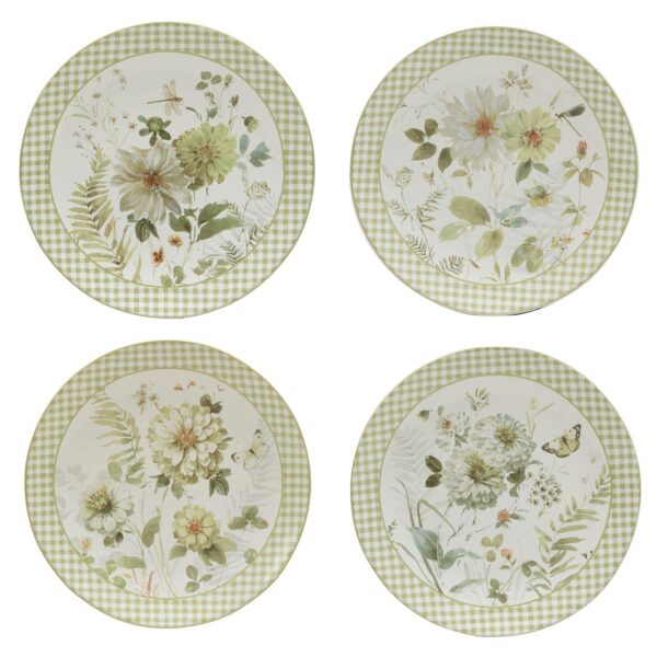 Certified International Green Fields 4-pc. Dinner Plate Set