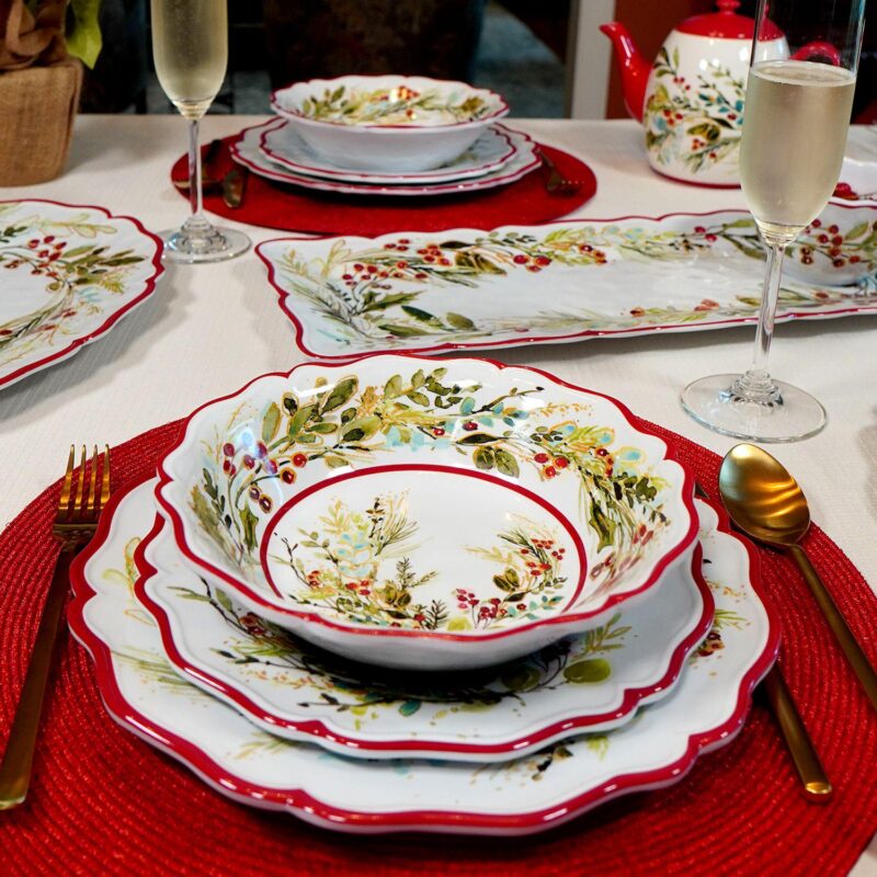 Certified International Christmas Gatherings 4 pc Salad Plate Set - Image 5