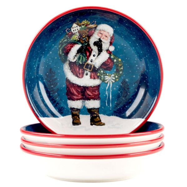 Certified International Santa's Secret 4 Soup Bowls Set