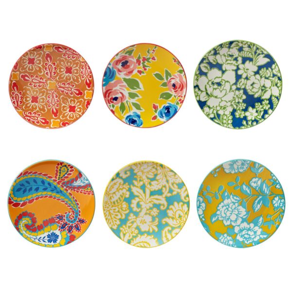 Certified International Damask Floral 6-pc. Salad Plate Set