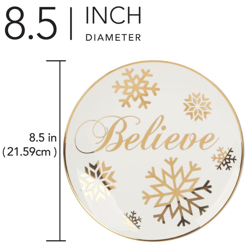 Certified International Christmas Glitter Gold 4 Salad Plates Set - Image 3