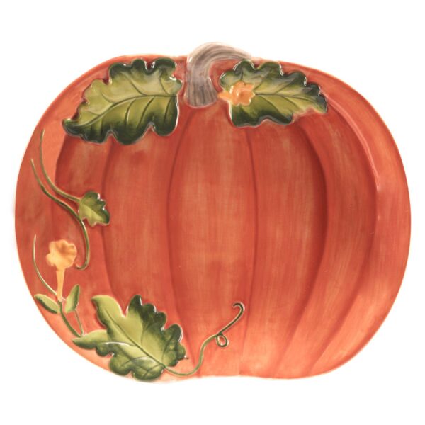 Certified International Harvest Morning Pumpkin Platter